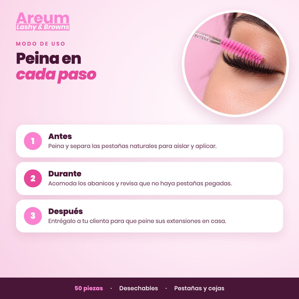 Cepillos Desechables Areum — Usos | Areum Lashy & Browns