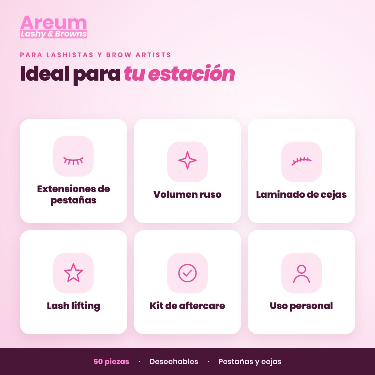 Cepillos Desechables Areum — Ideal para | Areum Lashy & Browns