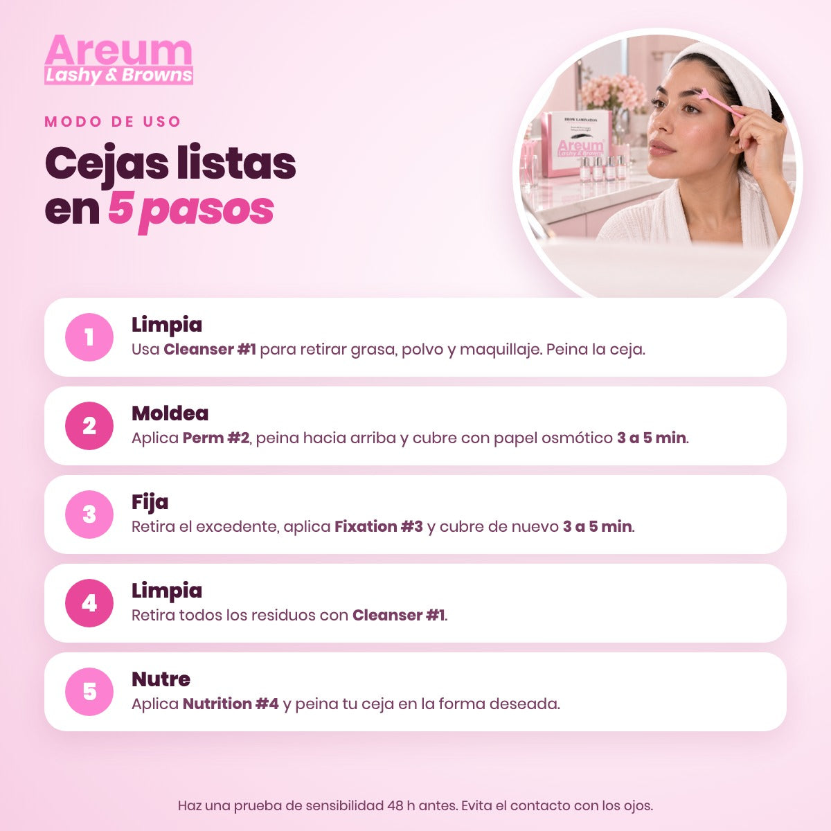 Kit de Laminado de Cejas Areum — Modo de uso | Areum Lashy & Browns