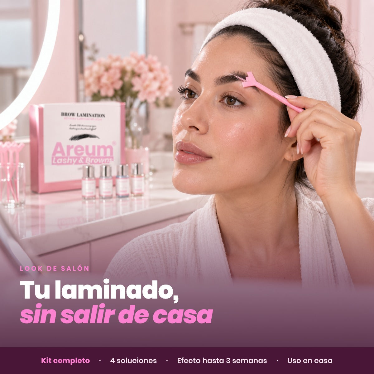 Kit de Laminado de Cejas Areum — Lifestyle en casa | Areum Lashy & Browns