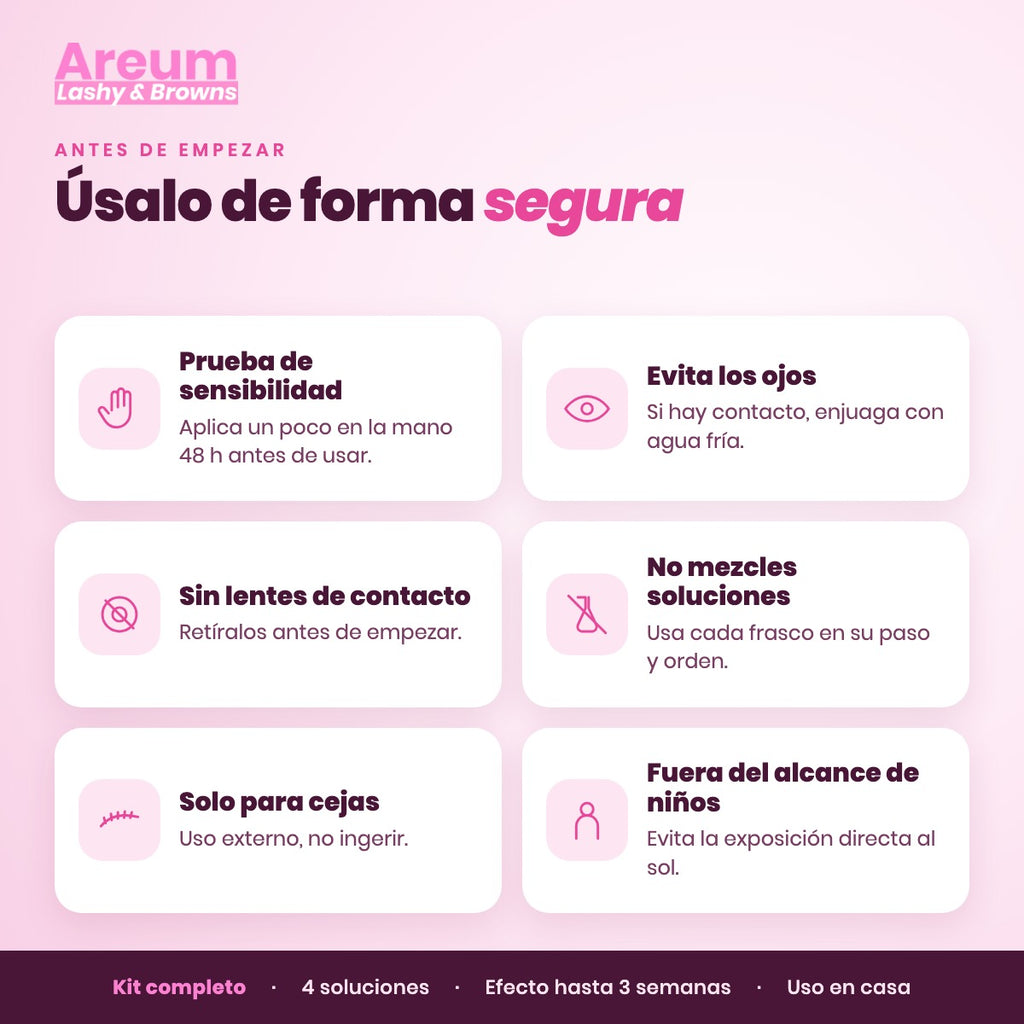 Kit de Laminado de Cejas Areum — Recomendaciones | Areum Lashy & Browns