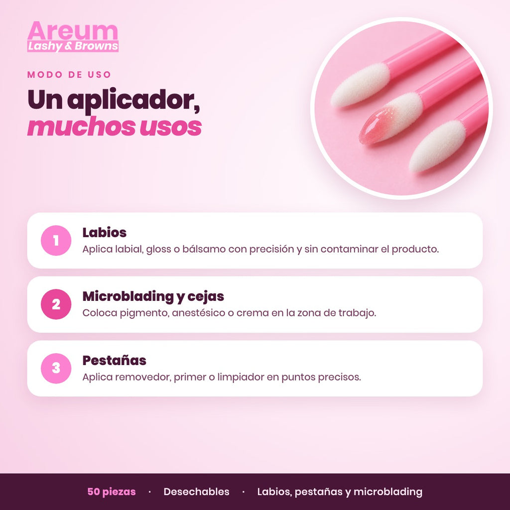 Lip Brush Desechables Areum — Usos | Areum Lashy & Browns