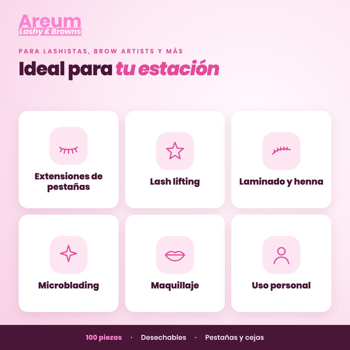 Microbrush Desechables Areum — Ideal para | Areum Lashy & Browns