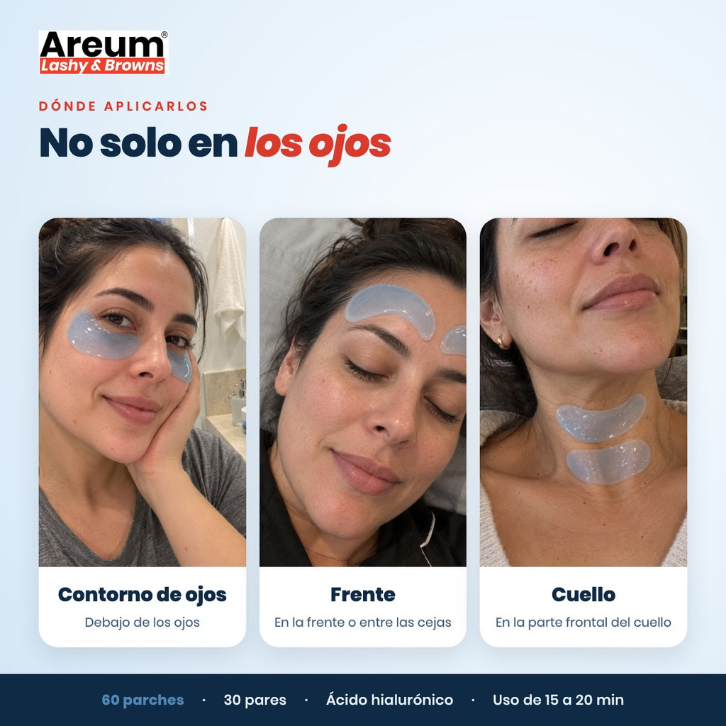 Parches de Hidrogel para Ojos Areum — Dónde aplicarlos | Areum Lashy & Browns