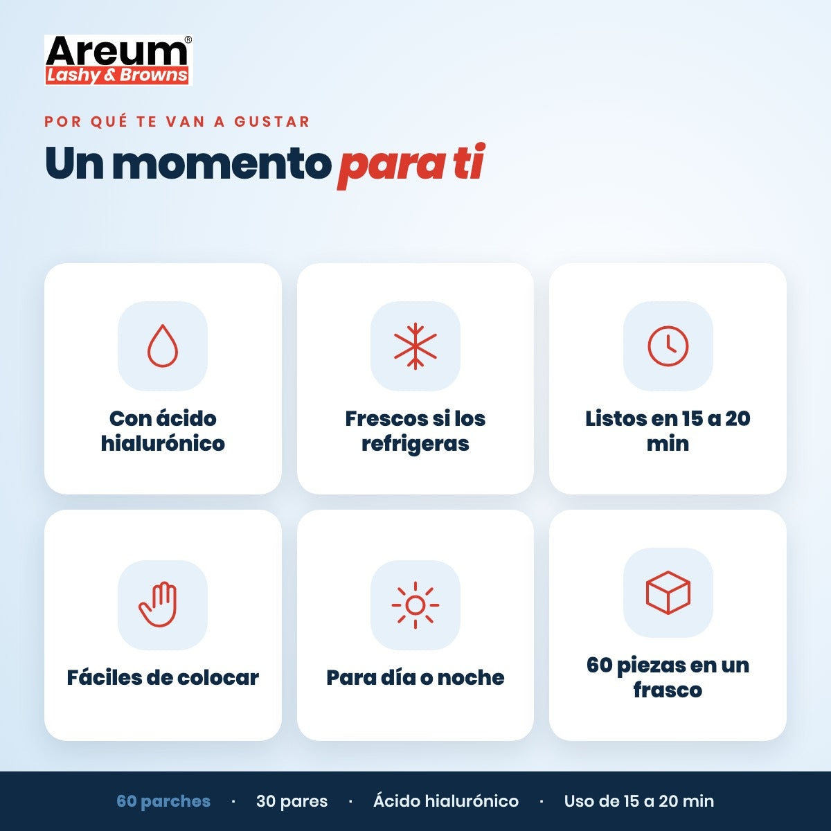 Parches de Hidrogel para Ojos Areum — Por qué | Areum Lashy & Browns
