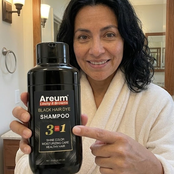 Shampoo Tinte Cubre Canas Areum 3 en 1 · 500 ml